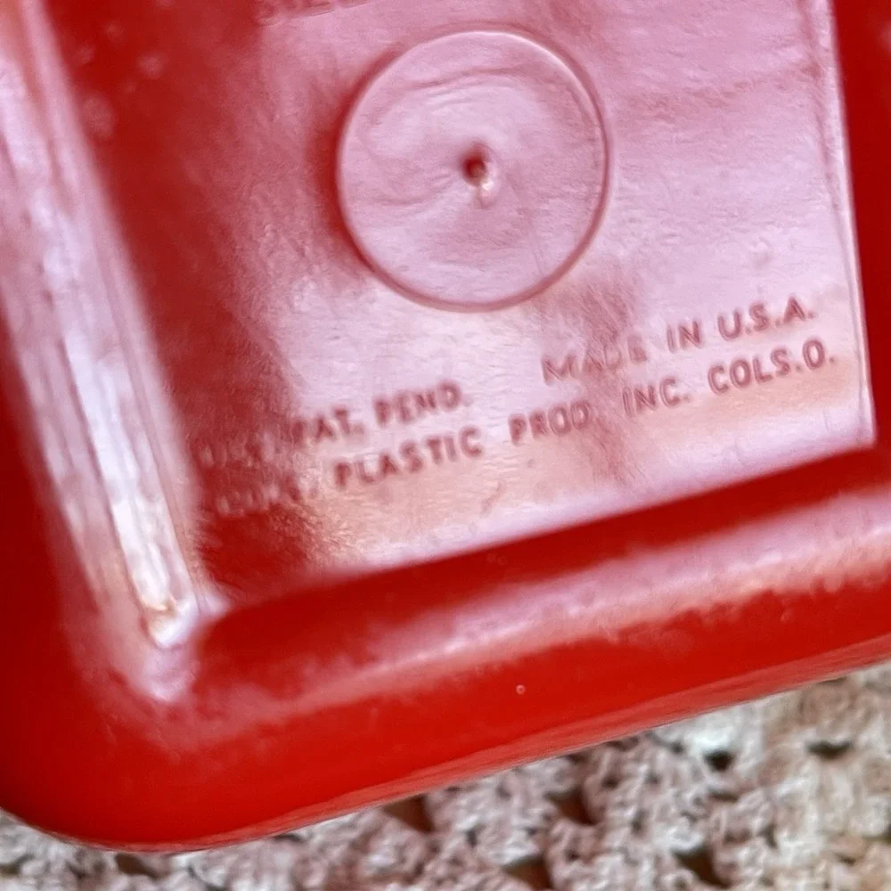 VTG Red Lustro Ware Canister Set MCM Plastic Flour Tea Coffee 1950s Display READ